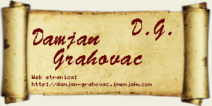 Damjan Grahovac vizit kartica